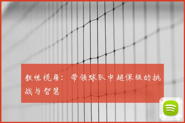 教练视角：带领球队中超保级的挑战与智慧